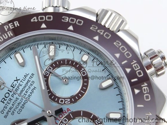 0418 TimelessDesign DAYTONA 116506 SS OMF BEST EDITION ICE BLUE DIAL ON SS BRACELET A7750 (SLIM MOVEMENT) 1811